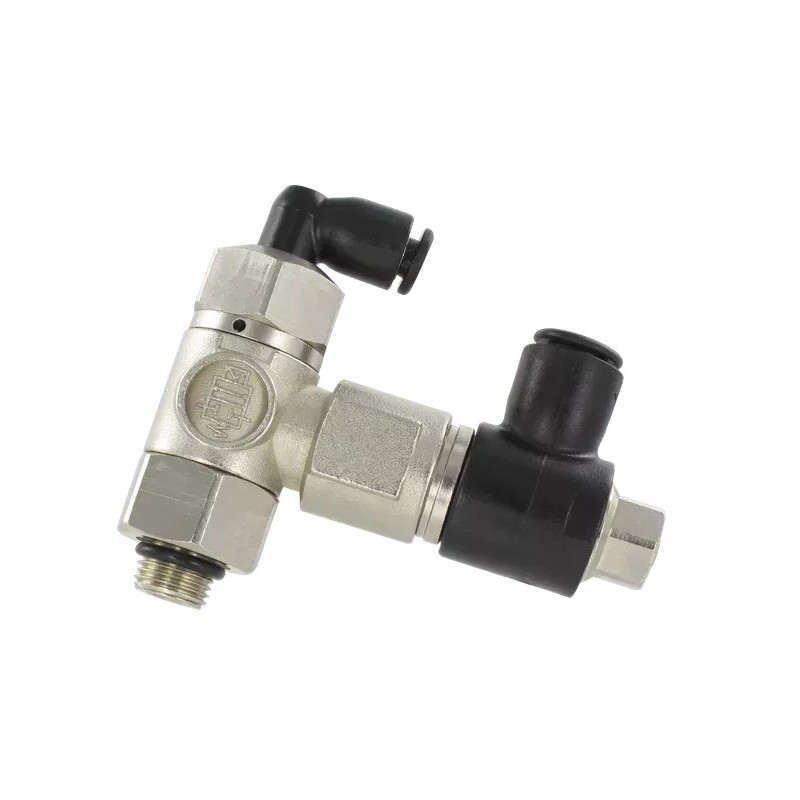 Raccord bloqueur de vérin Airfit 1/4" en laiton nickelé_ref 0675+08+13