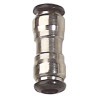 Raccord droit double Airfit Ø6 mm en laiton nickelé_ref 1802+06+00