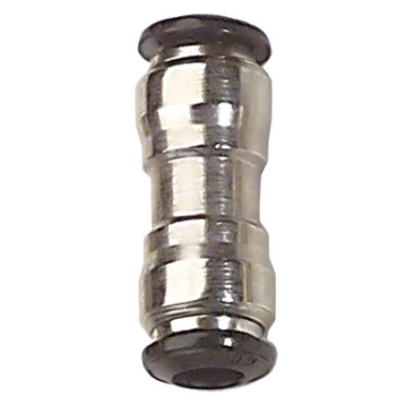 Raccord droit double Airfit Ø10-8 mm en laiton nickelé_ref 1802+10+08