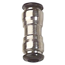 Raccord droit double Airfit Ø12-10 mm en laiton nickelé_ref 1802+12+10