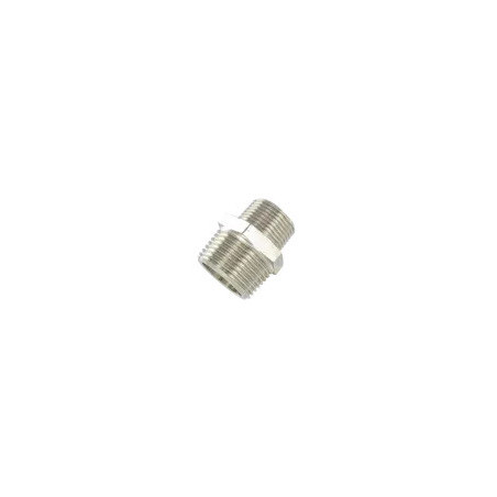 Réduction mâle/mâle conique 1/8-1/4 BSP Airfit en laiton nickelé_ref 2202+10+13