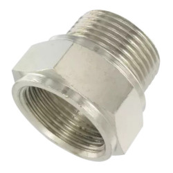 Réduction femelle/mâle 3/8-1/8 BSP Airfit en laiton nickelé_ref 2204+17+10