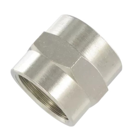 Manchon femelle/femelle 1/2 BSP Airfit en laiton nickelé_ref 2300+21+21