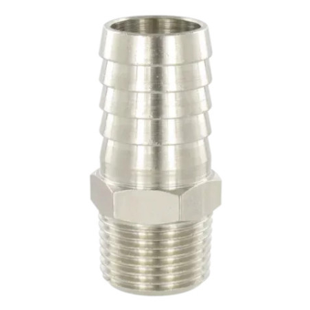 Douille cannelée Airfit 1/2-Ø20 en laiton nickelé pour air comprimé_ref 2304+20+21