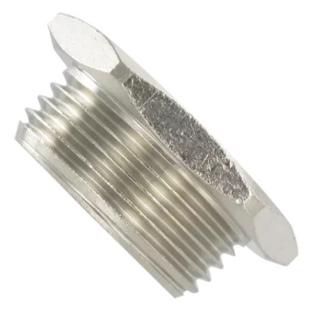 Bouchon mâle 1/2 BSP cylindrique Airfit en laiton nickelé_ref 2312+21+00