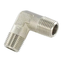 Raccord en L mâle conique 1/8 Airfit en laiton nickelé_ref 2500+10+10