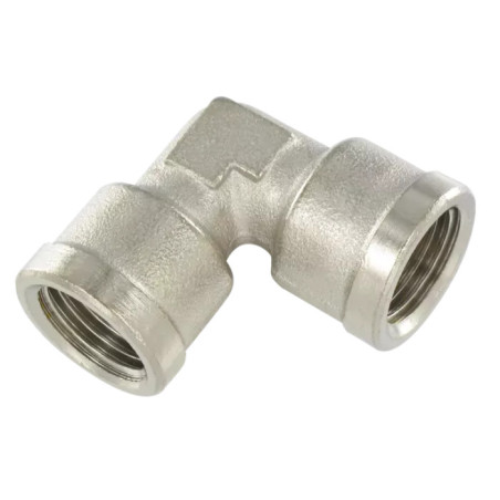 Raccord coudé femelle BSP 3/4 Airfit en laiton nickelé_ref 2501+27+27