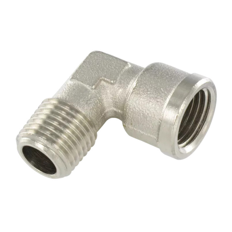Raccord coudé 1/4 BSP Airfit mâle conique / femelle cylindrique_ref 2502+13+13