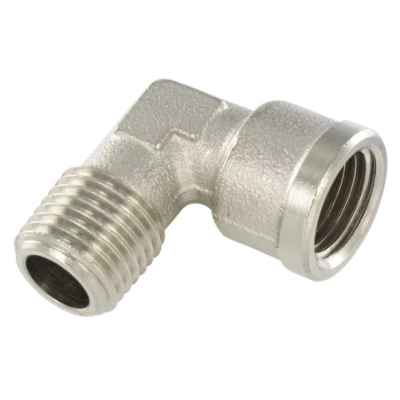 Raccord coudé 1/4 BSP Airfit mâle conique / femelle cylindrique_ref 2502+13+13
