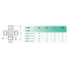 Raccord en croix femelle cylindrique 1/8 BSP Airfit_ref 2602+10+10-1