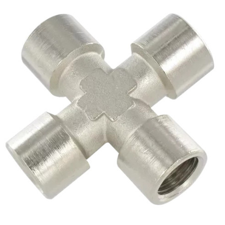 Raccord en croix femelle cylindrique 1/4 BSP Airfit_ref 2602+13+13