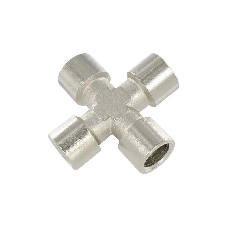 Raccord en croix femelle cylindrique 3/8 BSP Airfit_ref 2602+17+17