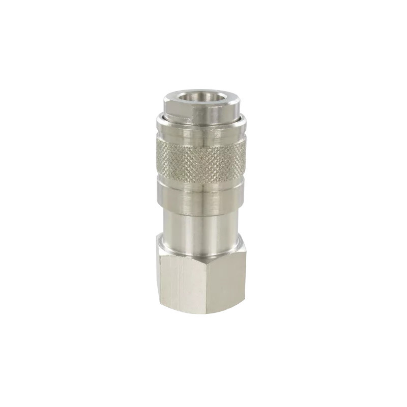 Coupleur rapide femelle 1/4 BSP Airfit en laiton nickelé_ref 3303+06+13