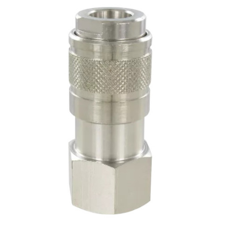 Coupleur rapide femelle 1/4 BSP Airfit en laiton nickelé_ref 3303+06+13