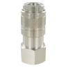 Coupleur rapide femelle 1/4 BSP Airfit en laiton nickelé_ref 3303+06+13