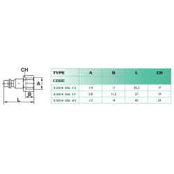 Embout femelle 1/2 BSP en laiton nickelé Airfit_ref 3304+06+21-1