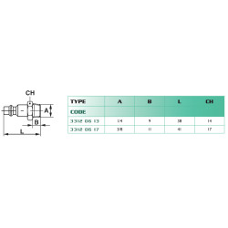 Embout mâle conique 3/8 Airfit en acier zingué_ref 3312+06+17-1