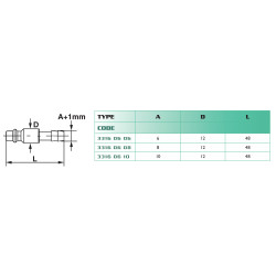 Embout Airfit acier zingué avec douille cannelée 10 mm_ref 3316+06+10-1