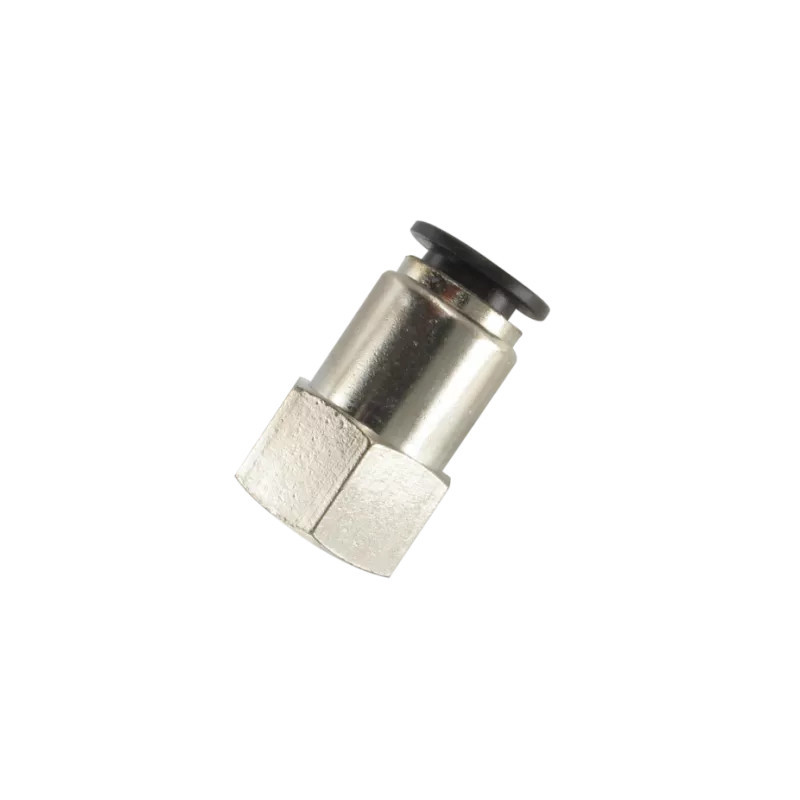 Raccord droit femelle Ø8 mm - filetage 1/2 Airfit laiton nickelé_ref 4703+08+21