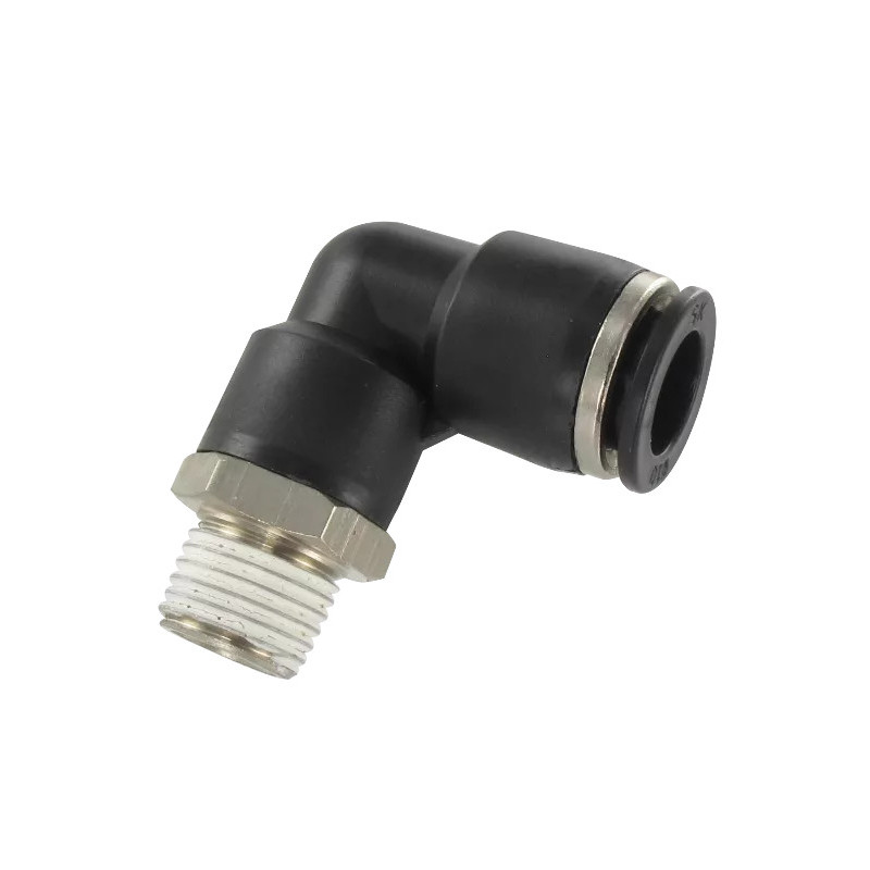 Raccord coudé équerre pneumatique Airfit Ø6 mm filetage 3/8 conique_ref 4705+06+17