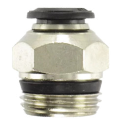 Raccord droit mâle BSP/NPT 10-1/4 Airfit en laiton nickelé_ref 4900+10+13