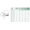 Raccord banjo simple Airfit 6-1/8 en laiton nickelé_ref 1821+06+10-1
