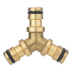 Raccord Y rapide pour arrosage avec 3 embouts mâles Anquier_ref A22