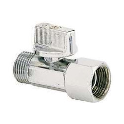 Robinet droit chromé 3/8" à boisseau sphérique Anquier_ref D26DC38