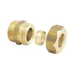 Raccord bicône mâle laiton 3/8" Ø14mm Anquier_ref D353814