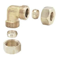 Coude bicône laiton Anquier 1/4 Ø8 mm pour plomberie_ref D37148