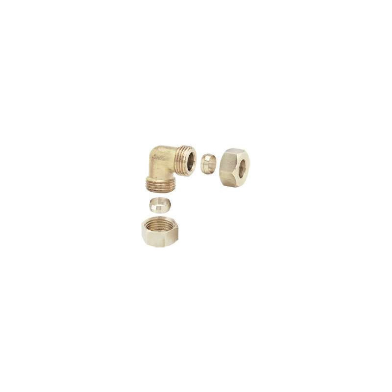 Coude bicône laiton Anquier 1/4 Ø8 mm pour plomberie_ref D37148