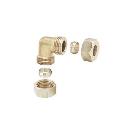 Coude bicône laiton Anquier 1/4 Ø8 mm pour plomberie_ref D37148