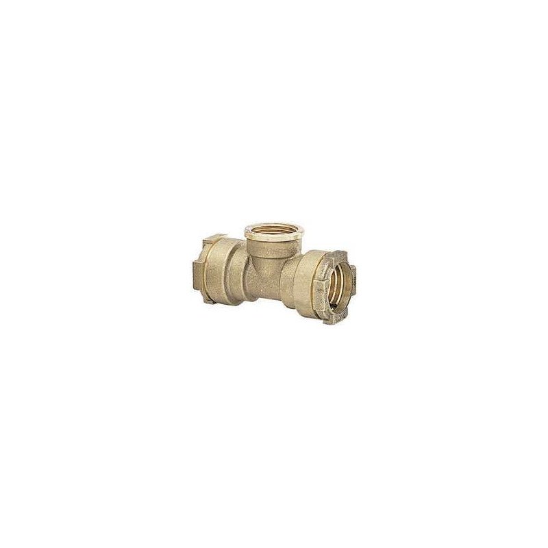 Raccord Té à visser Ø40 mm 1"1/4 pour tuyau polyéthylène Anquier_ref R85B114