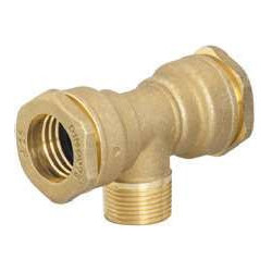 Raccord Té sortie mâle Ø25 mm 3/4 pour tuyau polyéthylène Anquier_ref R85BT34