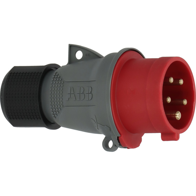 Fiche industrielle tétrapolaire Brennenstuhl 16A 415V rouge_ref 1323151
