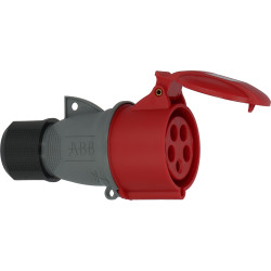Prise industrielle tétrapolaire Brennenstuhl 32A 415V rouge_ref 1050961