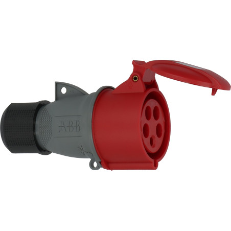 Prise industrielle tétrapolaire Brennenstuhl 32A 415V rouge_ref 1050961