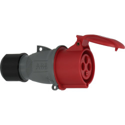 Prise industrielle tripolaire Brennenstuhl 32A 415V rouge_ref 1050861