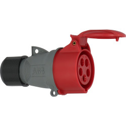 Prise industrielle tétrapolaire Brennenstuhl 16A 415V rouge_ref 1323161