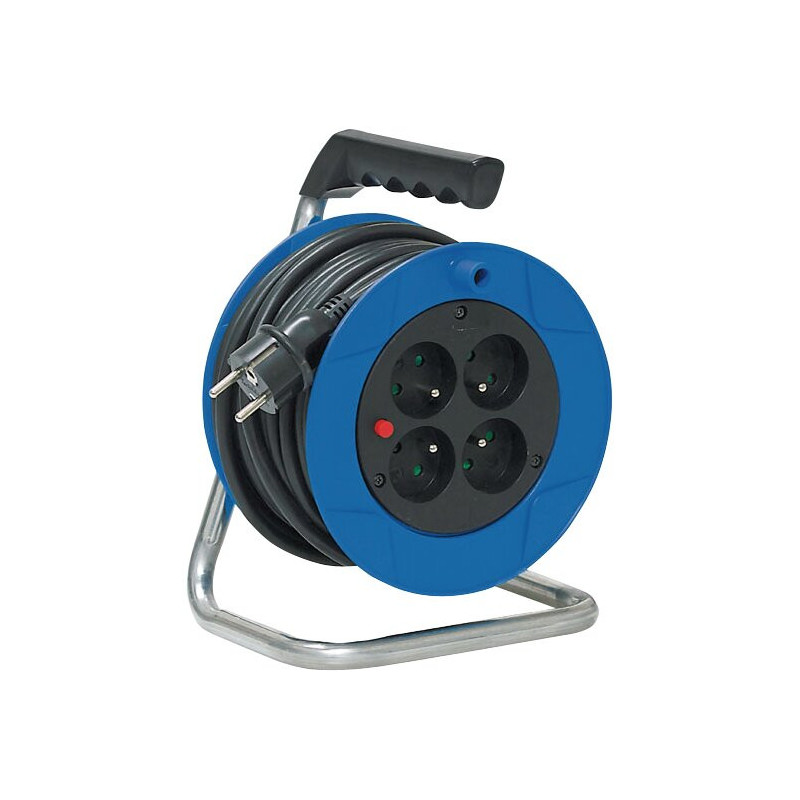 Enrouleur de câble électrique Brennenstuhl 15m avec 4 prises_ref 1079181