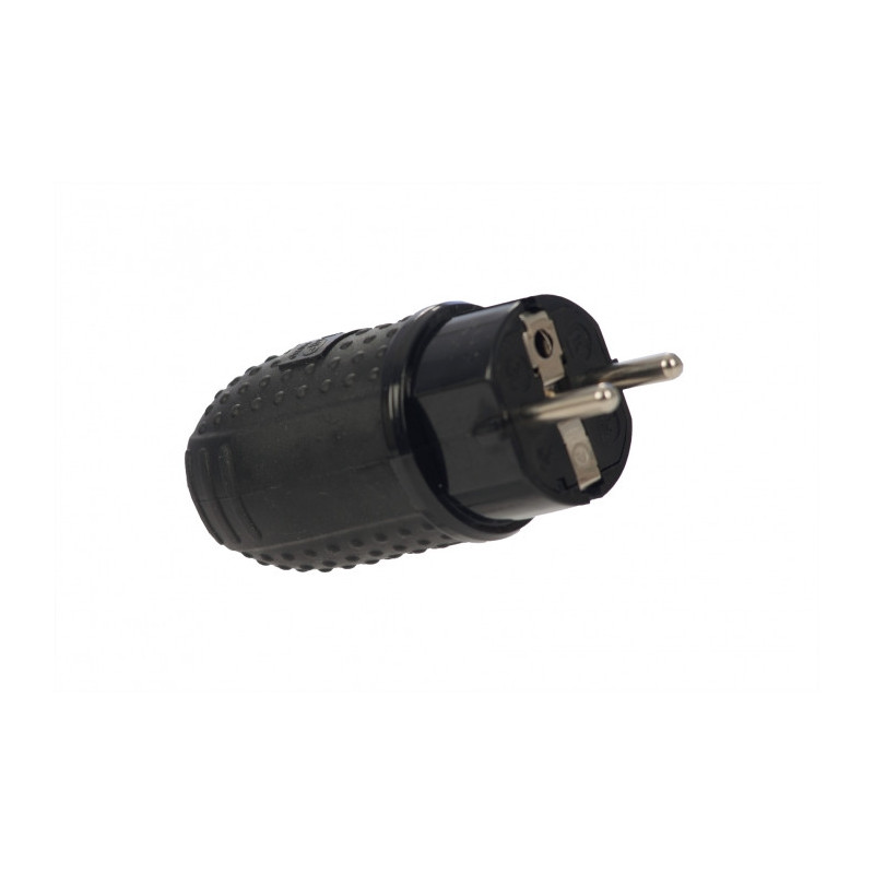 Fiche mâle CEBA 2P+T 16A 250V en caoutchouc IP44_ref FMPE