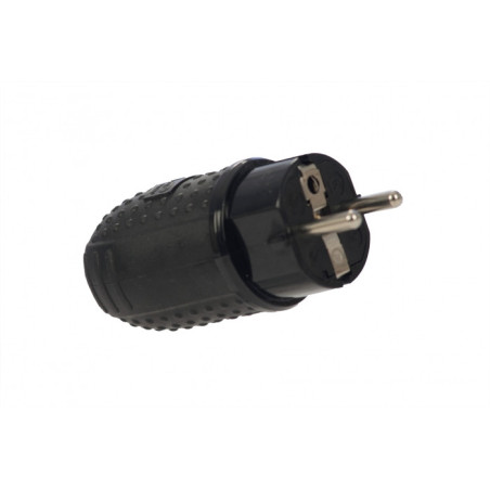 Fiche mâle CEBA 2P+T 16A 250V en caoutchouc IP44_ref FMPE