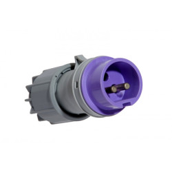 Fiche mâle CEBA 24V 2P 16A P17 norme CEE 17 IP44_ref P17M2B16-24+P