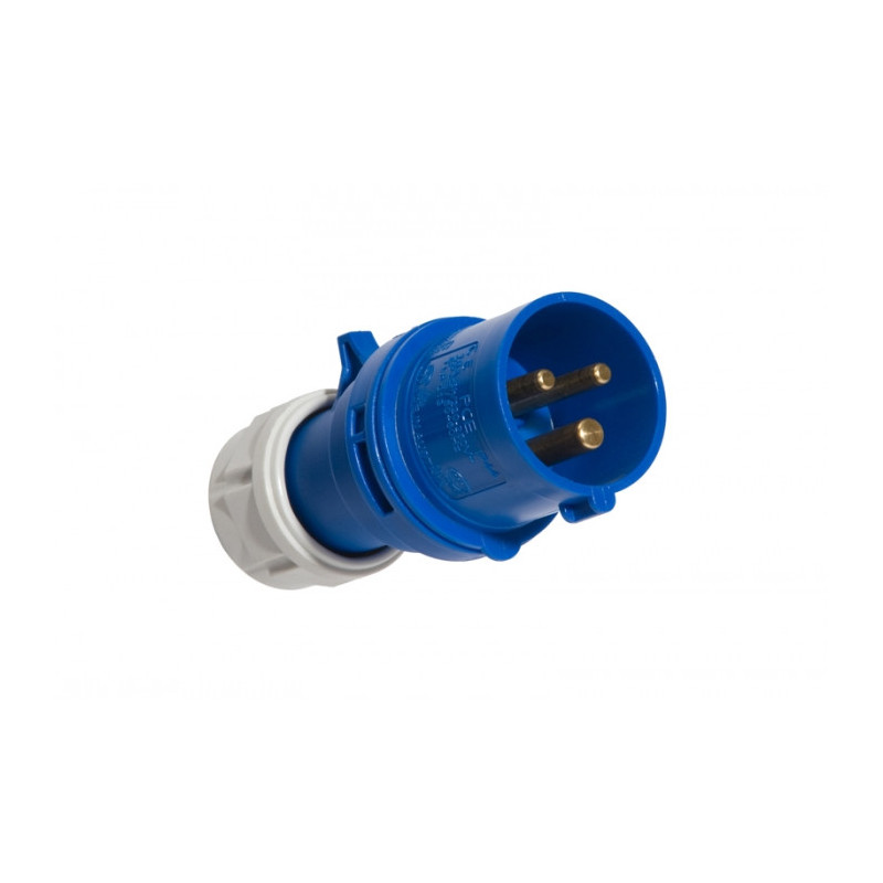 Fiche mâle CEBA 250V 2P+T 32A norme P17 CEE 17_ref P17M3B32T