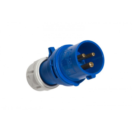 Fiche mâle CEBA 250V 2P+T 32A norme P17 CEE 17_ref P17M3B32T