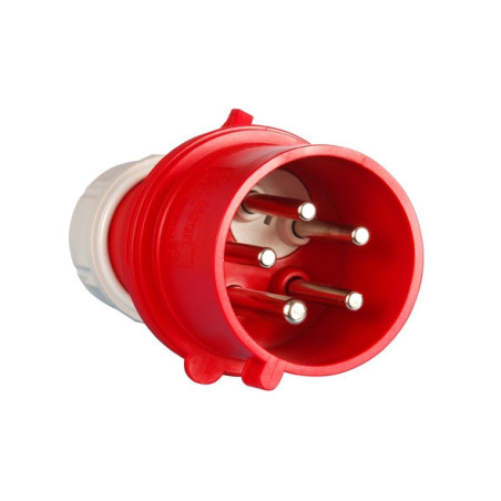 Fiche mâle CEBA 415V 3P+T 32A avec inverseur_ref P17MI4B32T