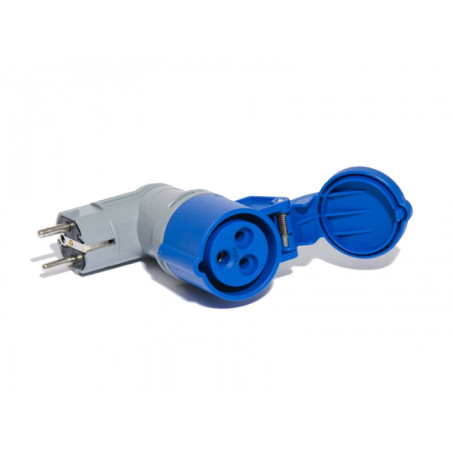 Adaptateur CEBA prise P17 vers fiche NF 16A IP44_ref NFMP17F