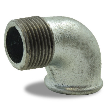 Coude 90° mâle femelle 1"1/2 en fonte galvanisée Codital_ref 92 GALVA