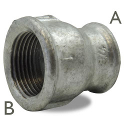Manchon réduit galvanisé 2"1/2 x 1"1/2 Codital_ref 240 GALVA