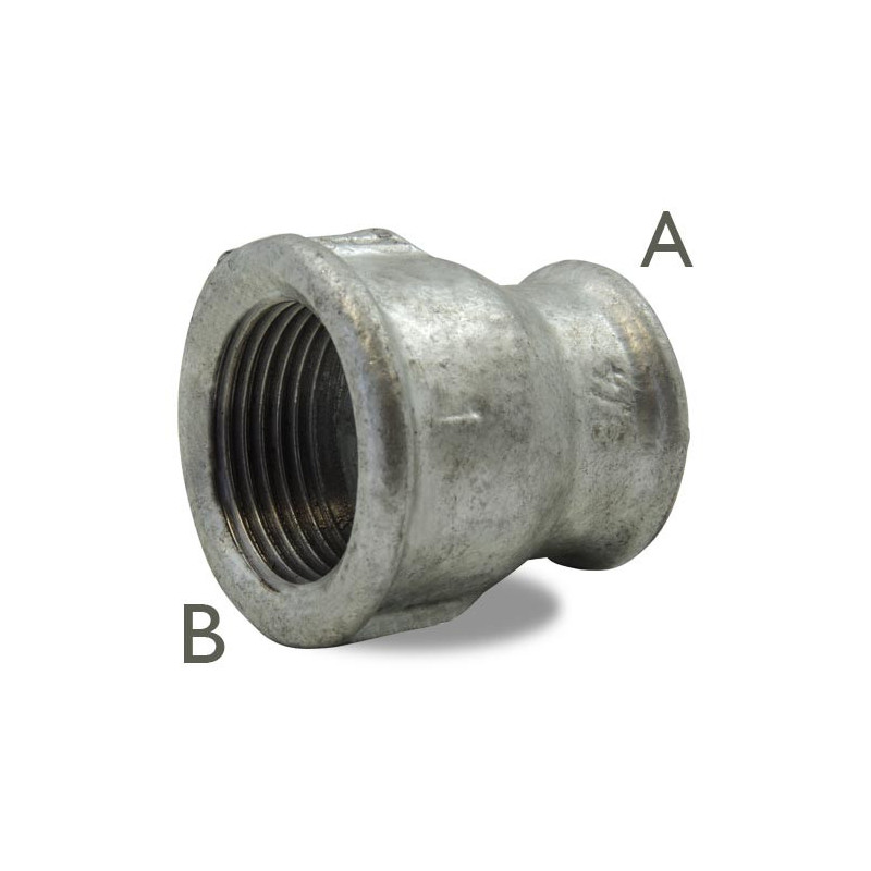 Manchon réduit galvanisé 2"1/2 x 2" Codital_ref 240 GALVA